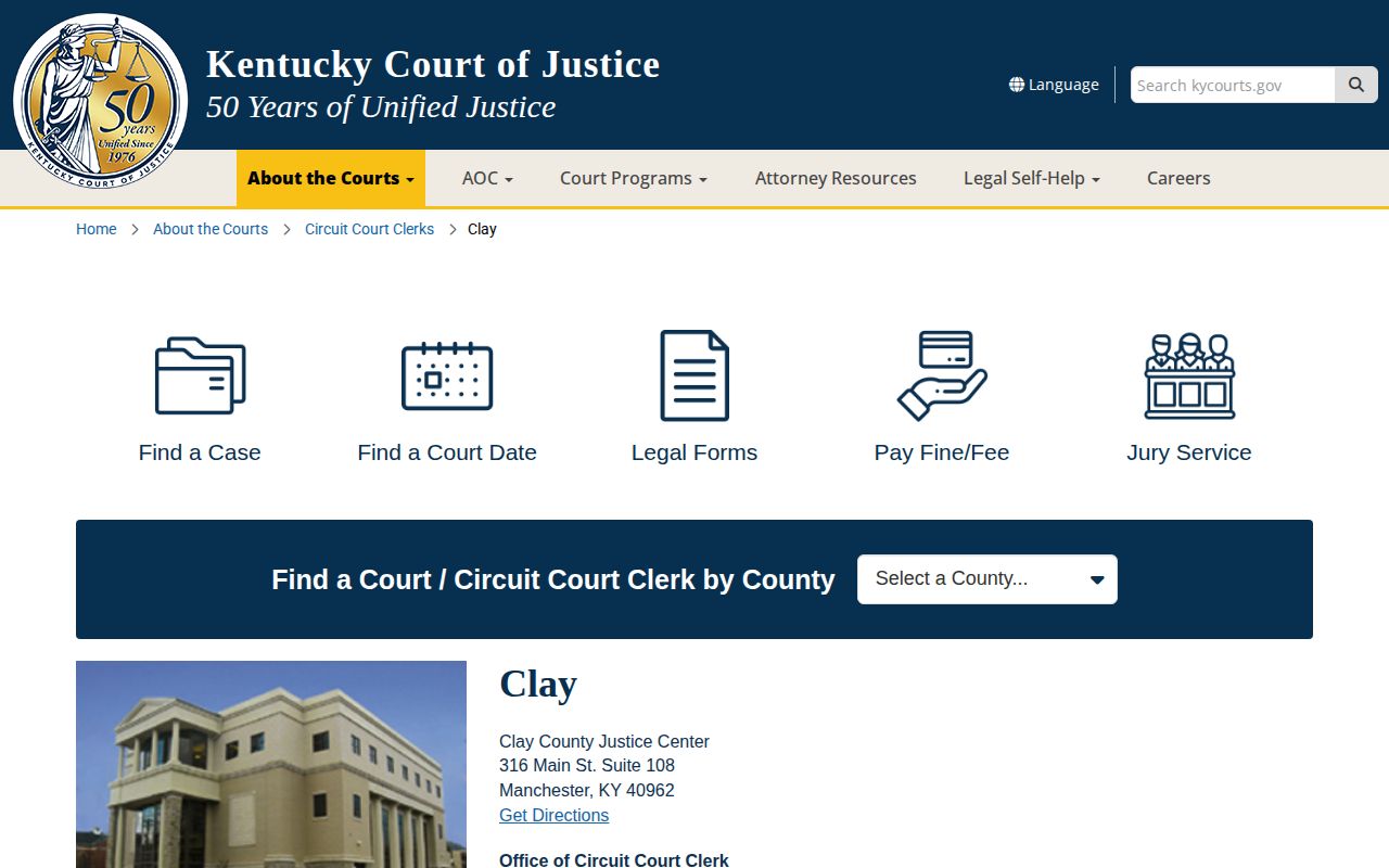 Clay County court booking disposition records
