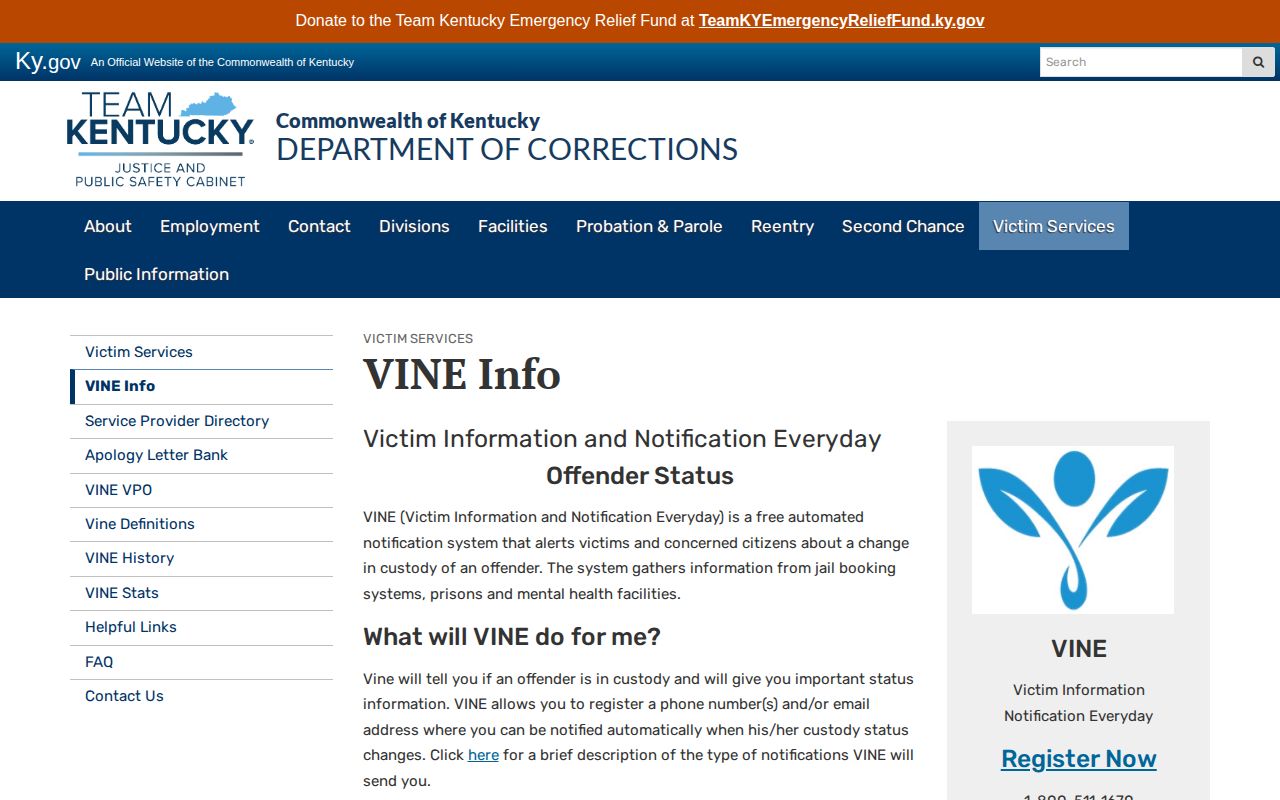 Kentucky VINE alerts for Clay County bookings